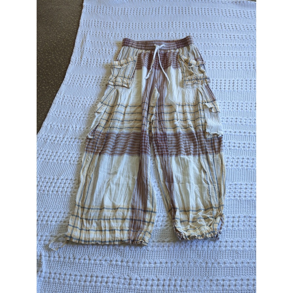 Free People Crafted Cargo Barrel Wide Leg High Rise Pants Medium Wide Leg 29X27